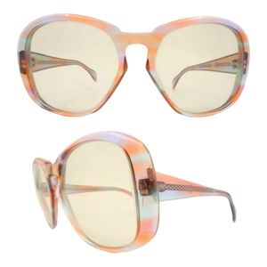 1960’s French Oversized Pastel Sunglasses, Made in France, Mod Style